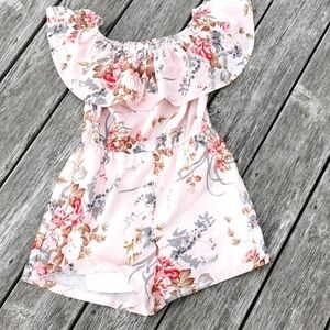 Girls Shein floral  cottagecore prairie romper. Size 11/12. EUC
